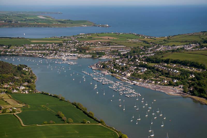Aerial view of Cork Harbour with Royal Cork Yacht Club in the foreground - photo © Robert Bateman