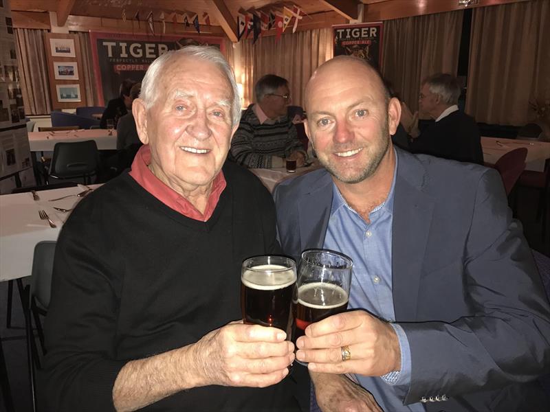 Ian Walker & Dennis Merricks share a drink during the John Merricks Tiger Trophy photo copyright Ian Walker taken at Rutland Sailing Club