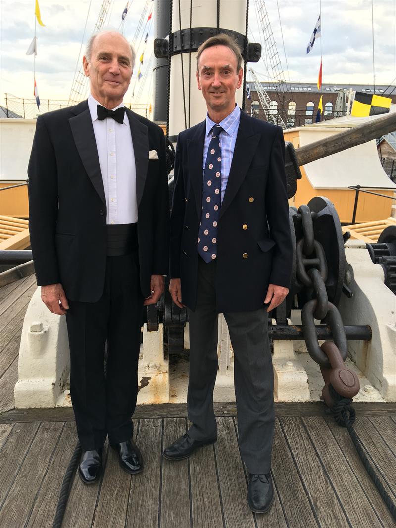 Mervyn Wheatley and Cunard's Captain Wells photo copyright Cunard taken at Ocean Cruising Club