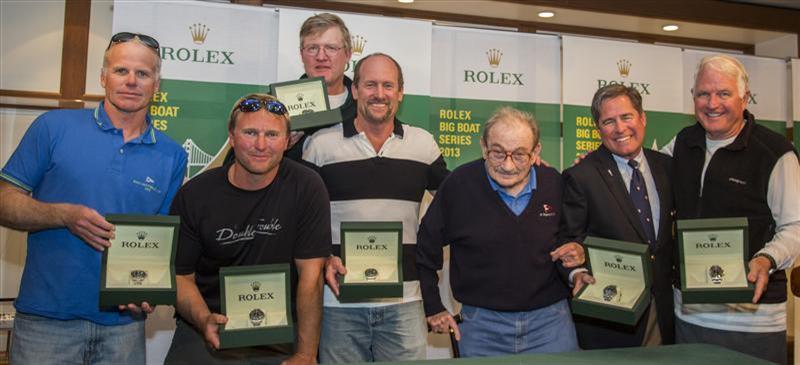 Winners of Trophies and Rolex Oyster Perpetual Submariner Watches at the Rolex Big Boat Series in San Francisco photo copyright Daniel Forster / Rolex taken at St. Francis Yacht Club