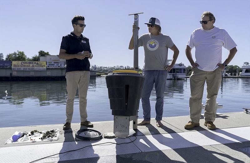 Pete Ceglinski prepares to install a Seabin photo copyright Seabin taken at 