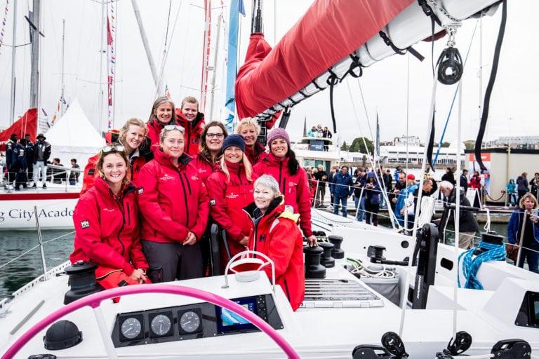 The crew of Maiden at the TheYachtMarket.com Southampton Boat Show photo copyright British Marine taken at 