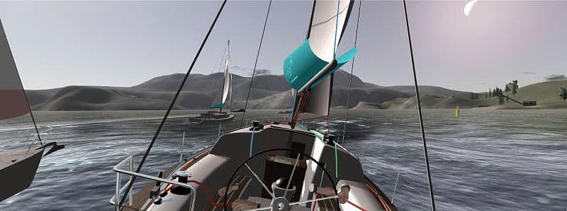 Actual screen grab from the eSail Sailing Simulator - photo © eSail Sailing Simulator