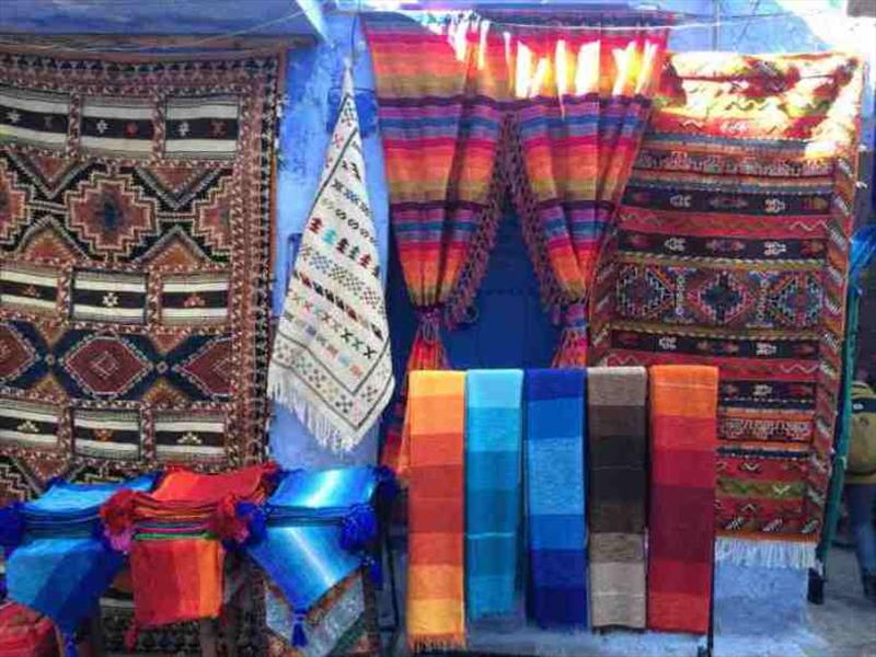 Moroccan fabrics - photo © SV Red Roo