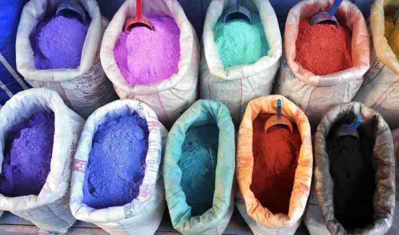 Colour pigments for sale in the medina - photo © SV Red Roo