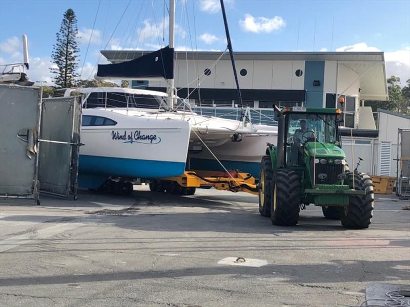 Roodberg Trailer Mulithull Lift - photo © Multihull Central