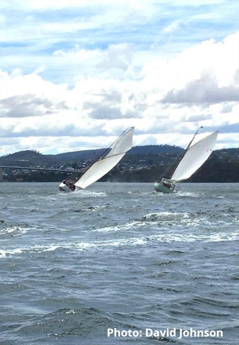 The sail past, Storm Bay and Jane (we've got the lot up). - photo © David Johnson