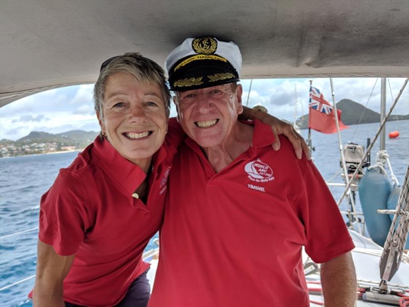 Steve and Anita on Timshel - photo © World Cruising Club