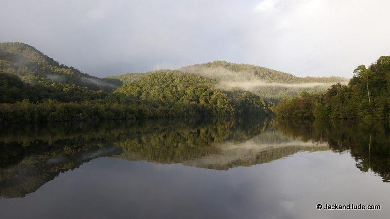 Misty reflections near Lime Kiln reach photo copyright Jack and Jude taken at 