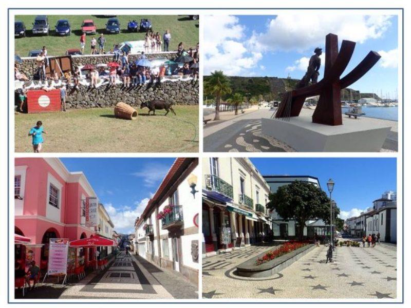 A running of the bulls Azores style. The beautiful waterfront promenade at Praia do Vit?ria  arguably the best anchorage in the Azores. Beautiful mosaic rock pedestrian streets in Praia Do Vit?ria. - photo © Rod Morris