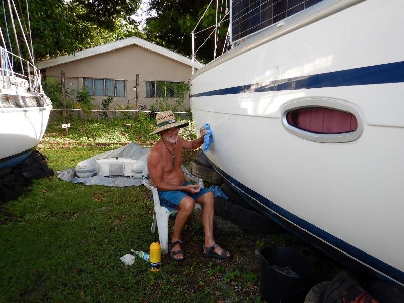 Polishing photo copyright Andrew and Clare Payne / Freedom and Adventure taken at 