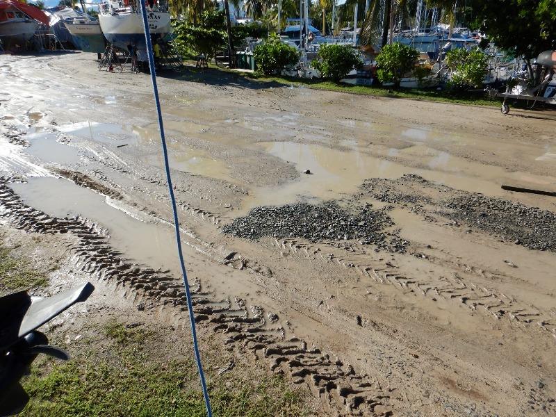 The road behind our boat after a tropical downpour photo copyright Andrew and Clare Payne / Freedom and Adventure taken at 