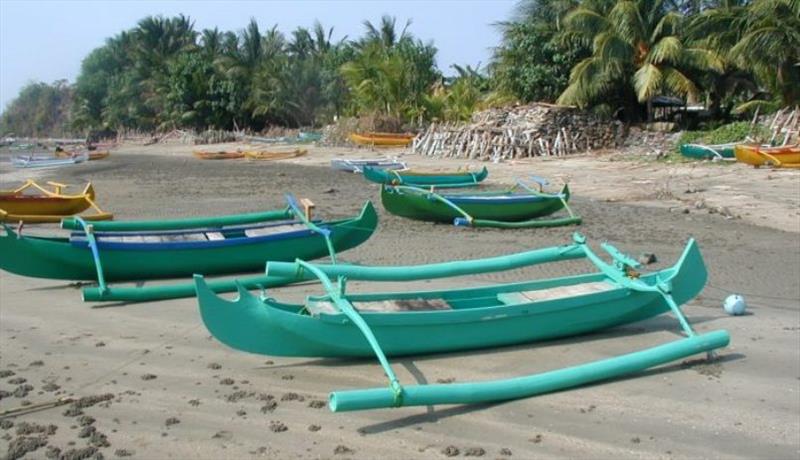 Kangean Island fishing outriggers - photo © Hugh & Heather Bacon