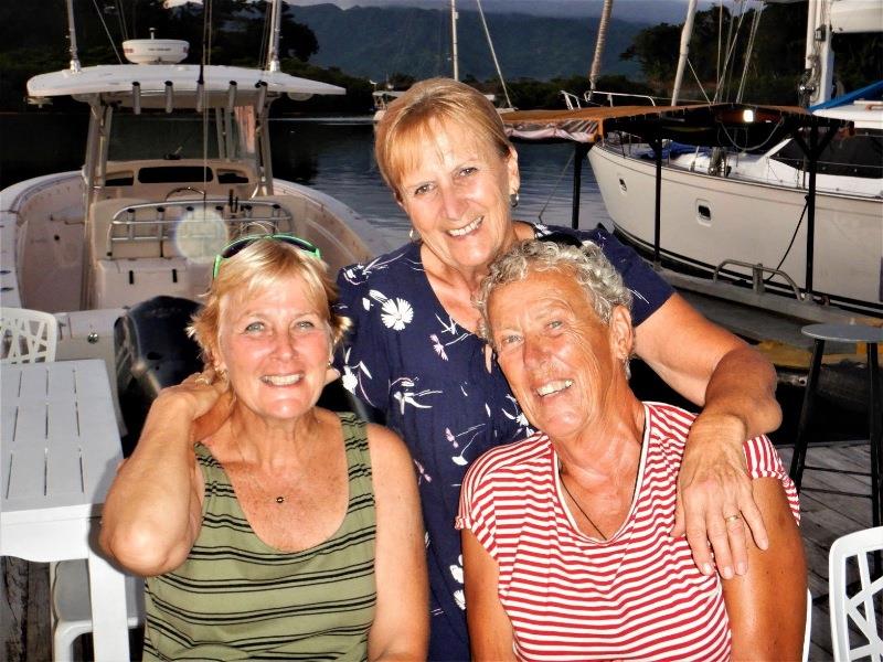 Ellen (Acapella), Clare(Eye Candy) and Hanny (Jonas) in Savu Savu - photo © Freedom and Adventure / Andrew and Clare Payne