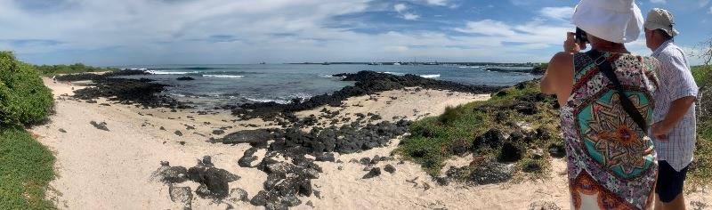 The Iquana beach with Taipan in the distance photo copyright SV Taipan taken at 