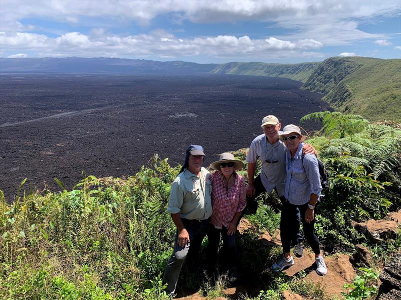 View of the crater is gobsmacking, the sheer size of it, sulphur plumes, just a tad scary as it is an active volcano having last properly erupted in 2015 photo copyright SV Taipan taken at 