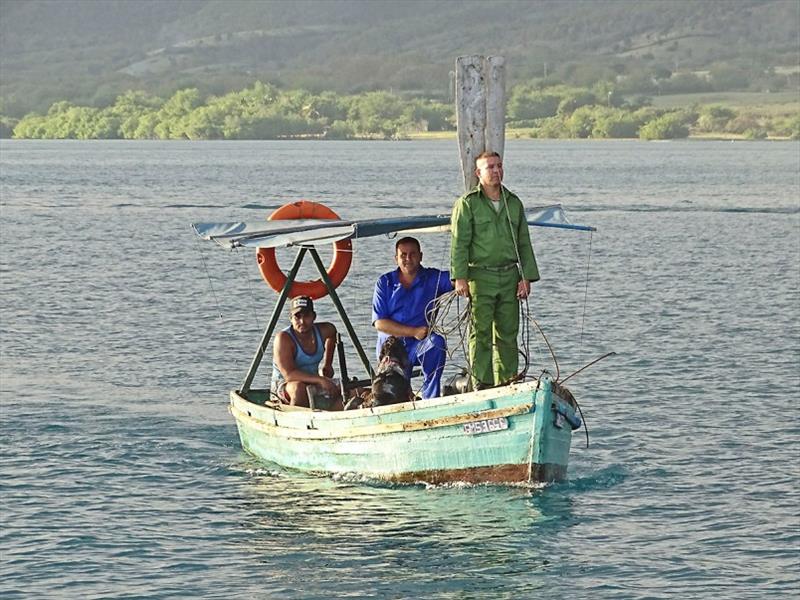 The arrival of the Guarda in Pilon photo copyright Mission Ocean taken at 