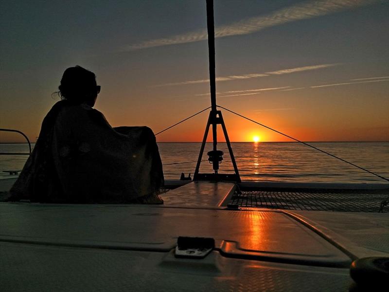 Sunset at sea near Cienfuegos photo copyright Mission Ocean taken at 