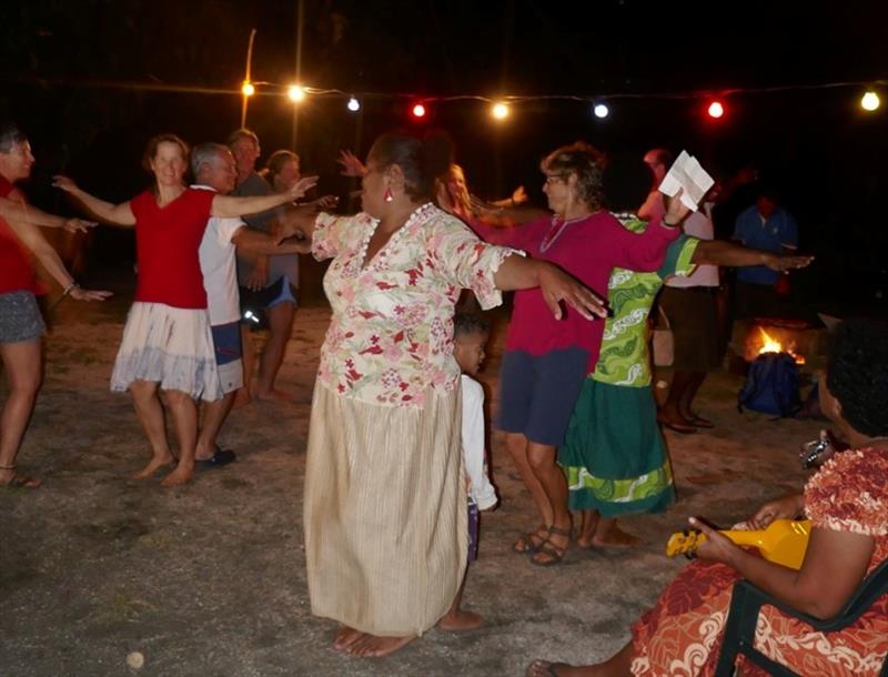 Baby duck dancing Fiji style at Viani Bay - photo © Dick Peek