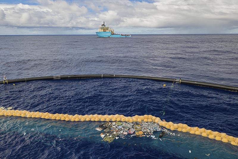 The Ocean Cleanup successfully catches plastic in Great Pacific Garbage Patch photo copyright The Ocean Cleanup taken at 