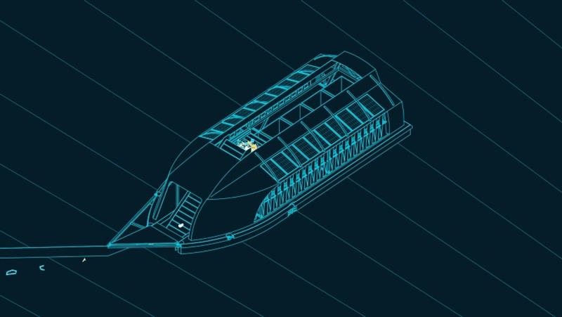 The Interceptor™ - Side view animation photo copyright The Ocean Cleanup taken at 