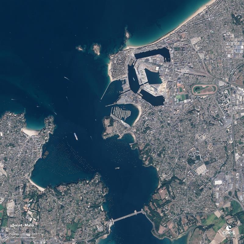 Saint-Malo in Brittany seen by the Pléiades satellite on August 28, 2013 photo copyright CNES / Distribution Airbus DS, 2013 taken at 