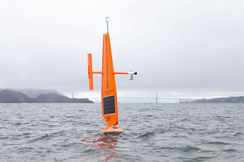 SD 1069 begins its roughly 3,000 nautical mile transit from San Francisco to the survey area north of Alaska photo copyright Saildrone taken at 