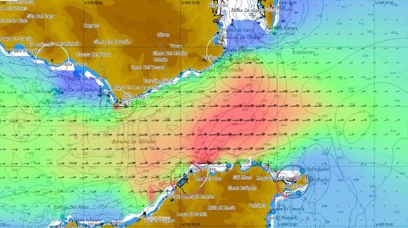 Navigating the Strait of Gibraltar tides photo copyright Tidetech taken at 