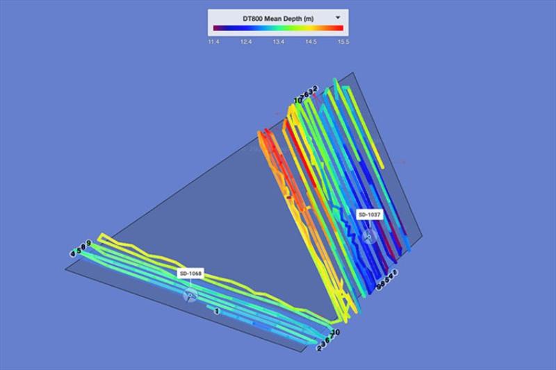 Two saildrones survey a trapezoidal shape area of Norton Sound photo copyright Saildrone taken at 