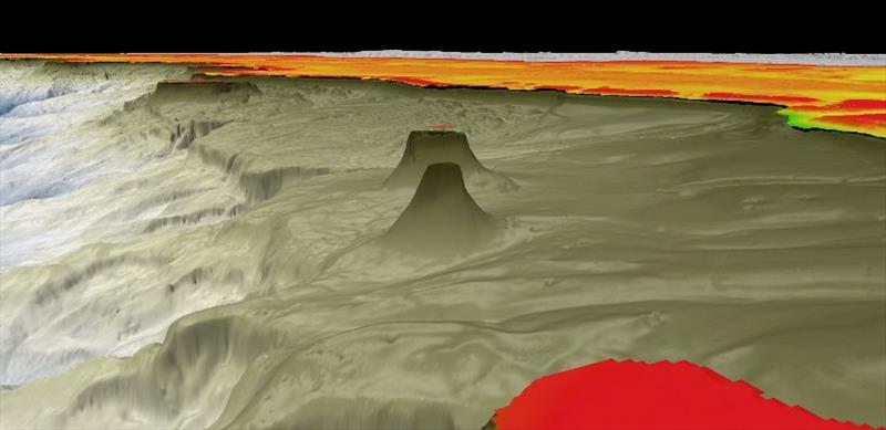 Broad mapping profile of new 500 m detached reef - photo © Schmidt Ocean Institute