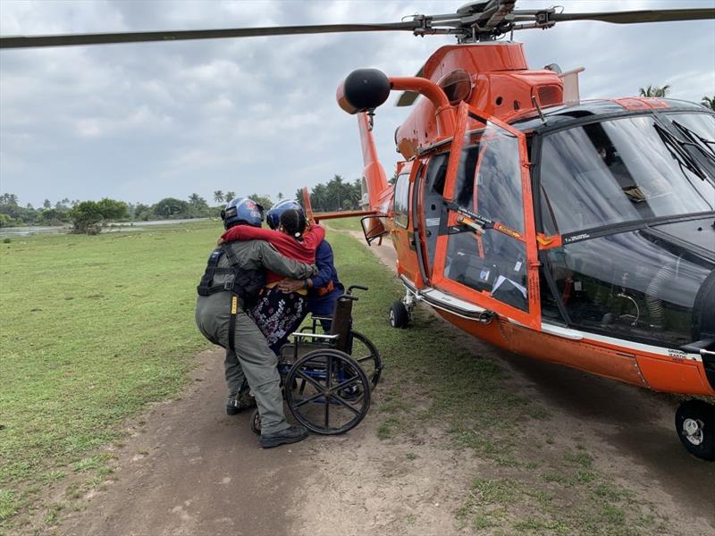 The Coast Guard is assisting in urgent search and rescue and redistribution of relief aid in Honduras affected by Hurricane Eta photo copyright U.S. Coast Guard taken at 