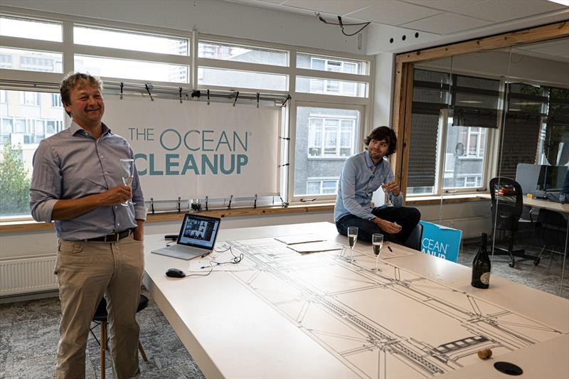 Contract for partnership between The Ocean Cleanup and Konecranes signed and celebrated digitally photo copyright The Ocean Cleanup taken at 