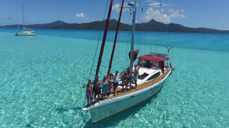 SV Tourterelle hosts a birthday celebration for crews of SV Two Drifters, SV Supertramp and SV Ocean Blue - photo © Jenevora Swann