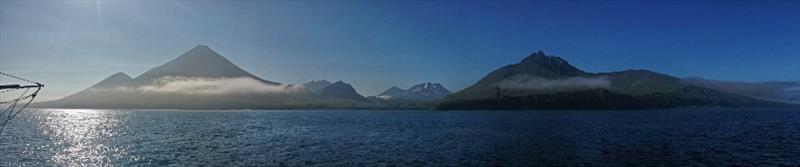 Panorama of Kiska Island, in the western Aleutian Islands, on a sunny evening in 2014. - photo © NOAA Fisheries