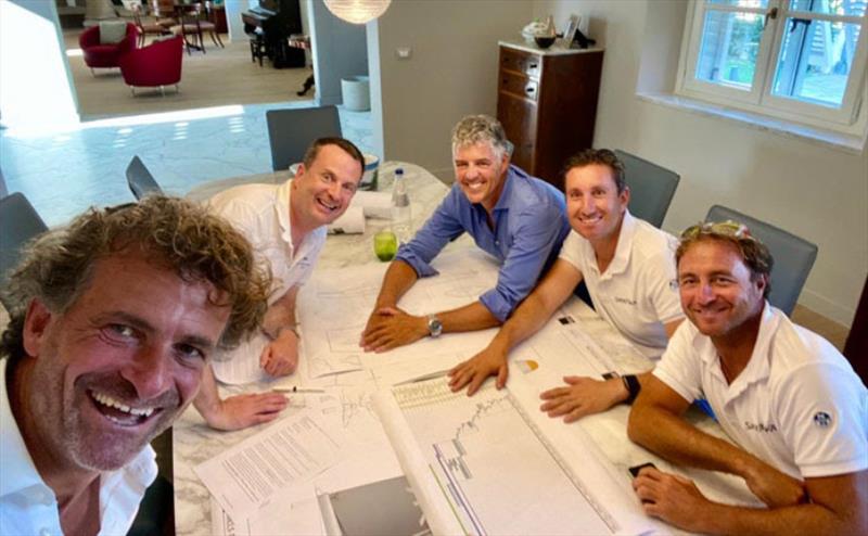 Italian Owner of the Year Roberto Lacorte, seen here with designer Mark Mills and his sailing team led by Alessio Razeto of North Sails photo copyright Mills Design Ltd taken at 