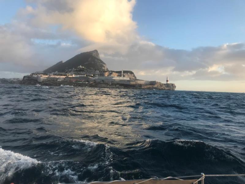 Entering the Mediterranean Sea sailing out of the Bay of Gibraltar around Europa Point - photo © Red Roo