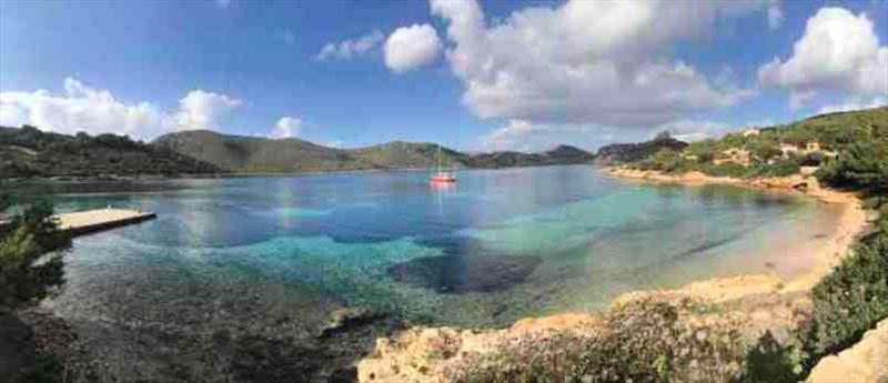 The anchorage at Isle de Cabrera, one of the perks of off season sailing, no crowded anchorages photo copyright Red Roo taken at 