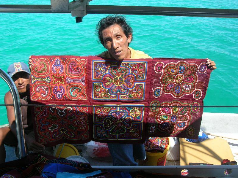 Kunas with Molas for sale - photo © Hugh & Heather Bacon