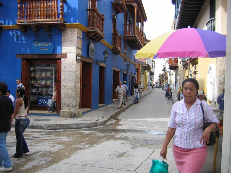 Cartagena Shopping District photo copyright Hugh & Heather Bacon taken at 