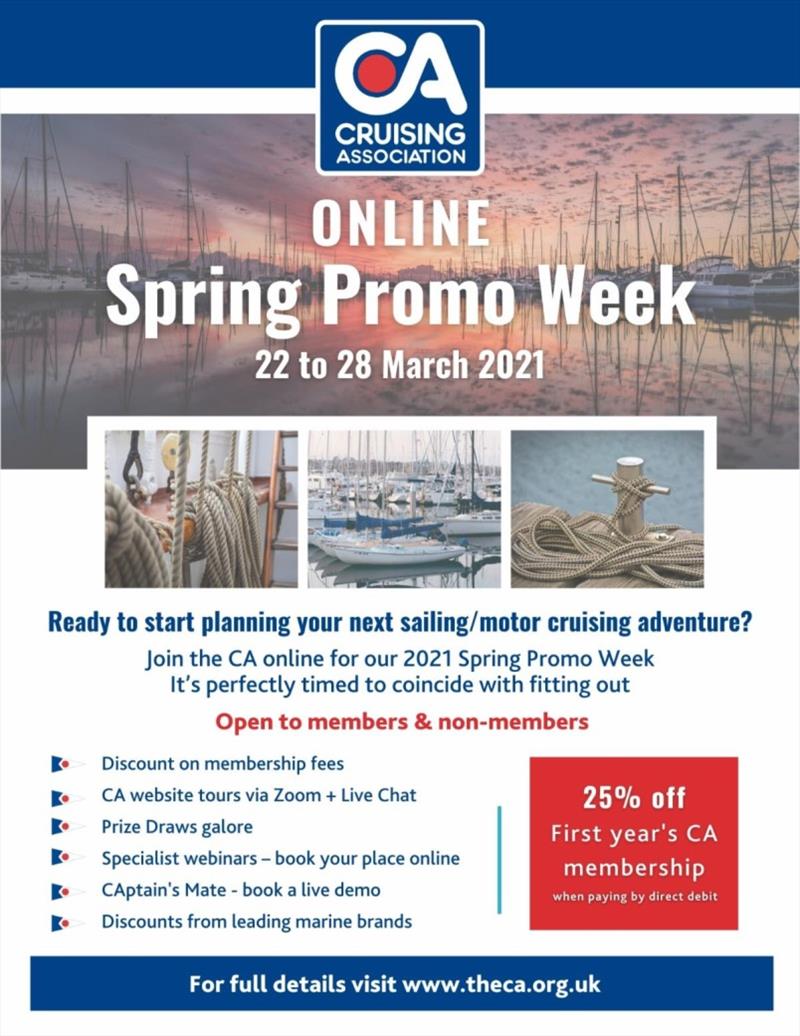 Through Promo Week, the CA is engaging with members and non-members using virtual tools such as Live Chat & Zoom photo copyright The Cruising Association taken at 