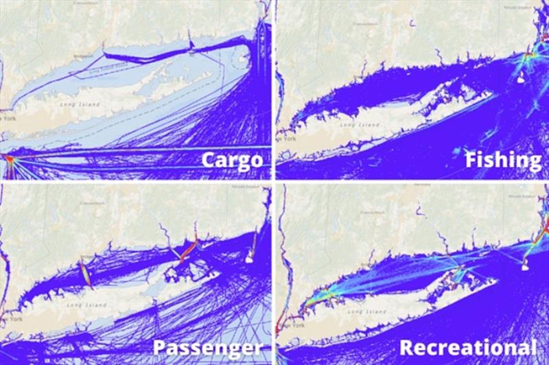 Vessels navigation in Long Island Sound - photo © Tidetech Marine Data