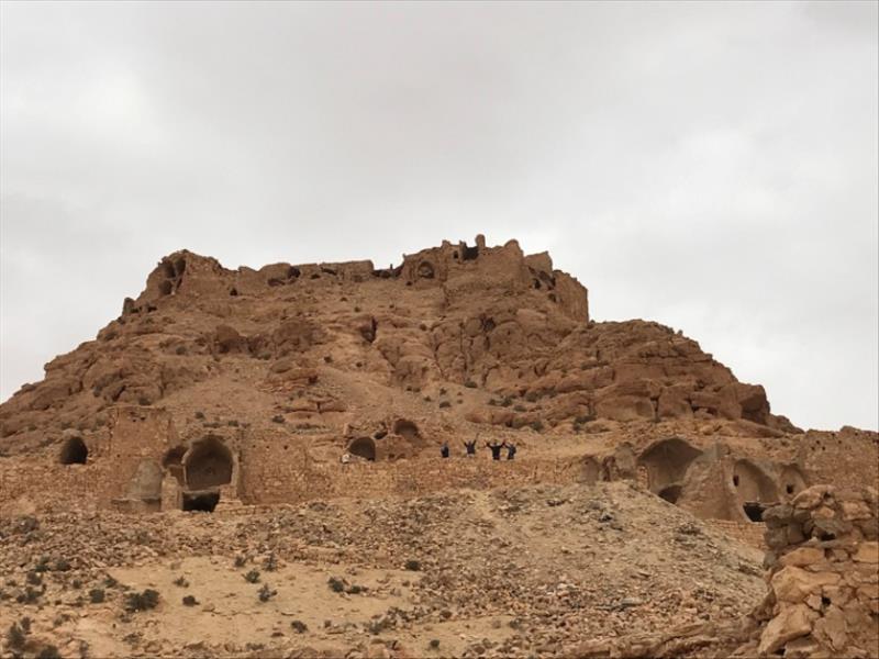 Ksar Douriet – Spot the tourists waving from the first wall photo copyright SV Red Roo taken at 
