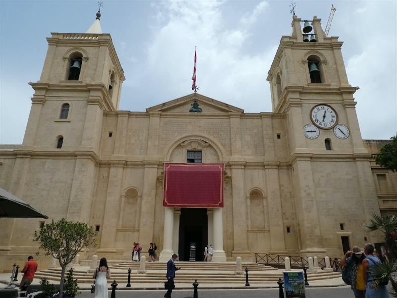 The unassuming facade of St Johns Cathedral Valletta - photo © Red Roo