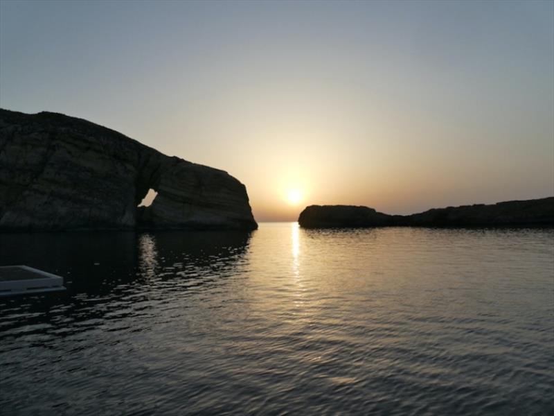 Sunset at Fungus Rock photo copyright SV Red Roo taken at 