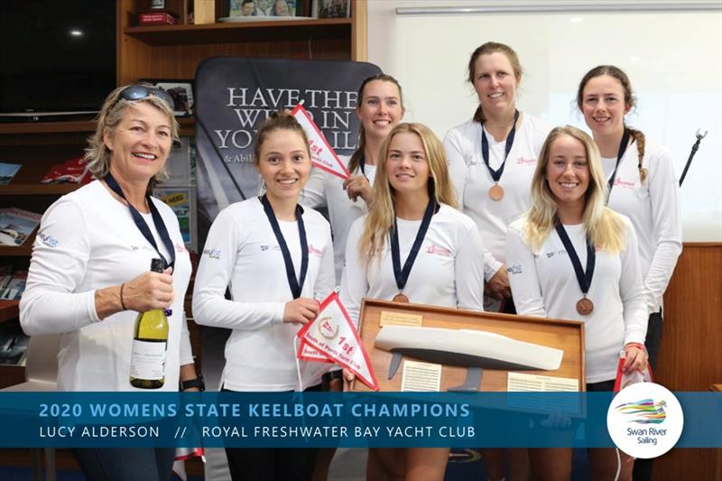 2020 Women's State Keelboat Champions photo copyright Swan River Sailing taken at Fremantle Sailing Club
