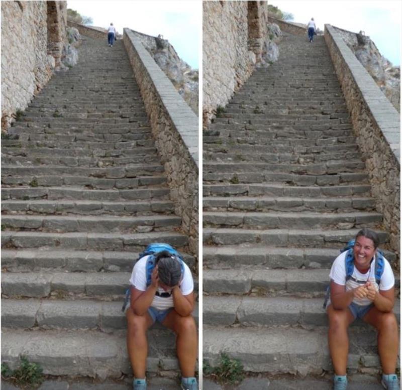 Maree 'posing' for the 999 steps picture - photo © Red Roo