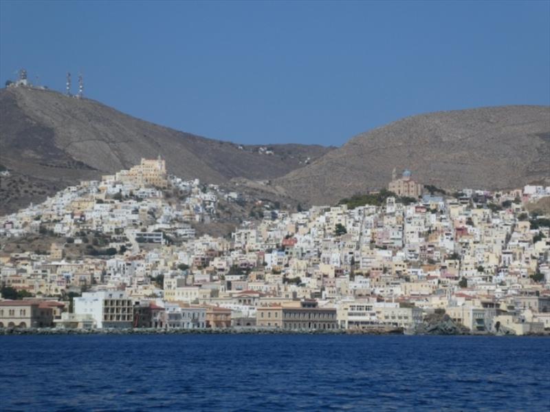 Arriving at Siros / Syros photo copyright Red Roo taken at 