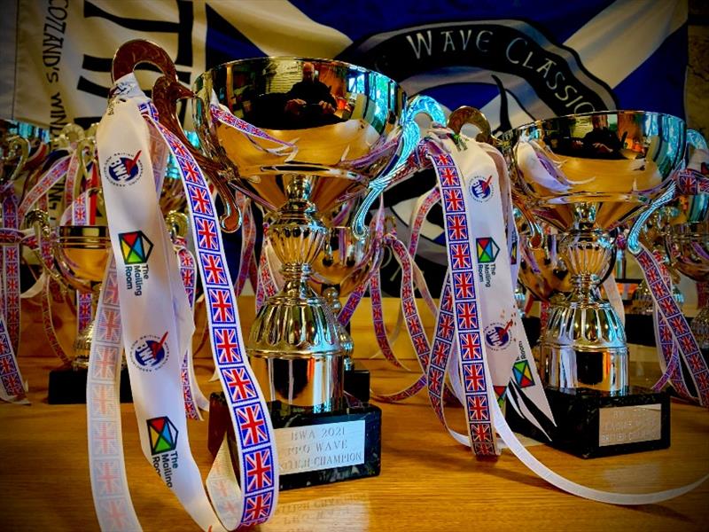 Tiree Wave Classic trophies - photo © Richard Whitson