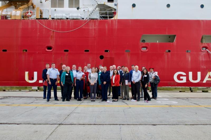 U.S. Coast Guard held an Arctic discussion roundtable aboard the USCGC Healy (WAGB 20). The purpose was to build relationships, identify areas for future collaboration, engage Arctic thinkers, and gain different perspectives on threats and opportunities photo copyright U.S. Coast Guard / Briana Carter taken at 