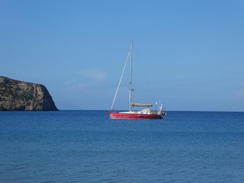 Red Roo on anchor at Sifnos photo copyright SV Red Roo taken at 